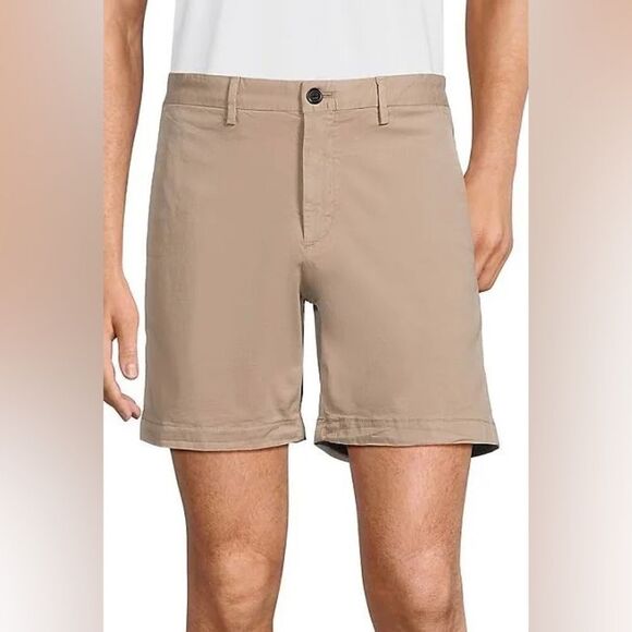 Theory Men’s Zaine Slim Straight Shorts 33” x 8” inseam Khaki Tan - Picture 1 of 8